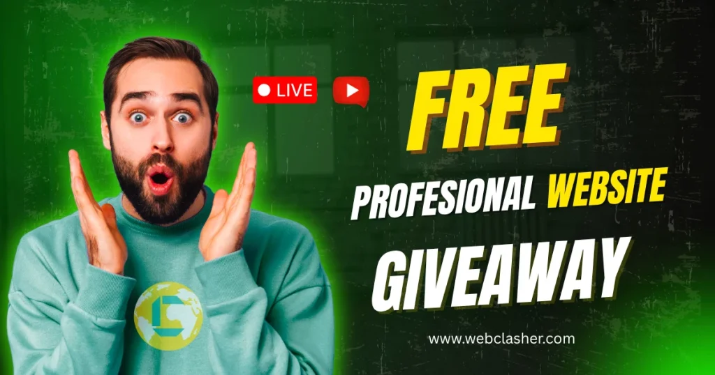 Learn how to participate in the WebClasher Free Website Giveaway, get a chance to win a custom website The winner will be announced live on our YouTube channel!